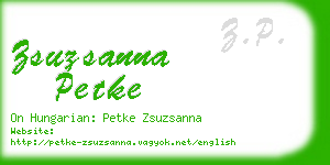 zsuzsanna petke business card